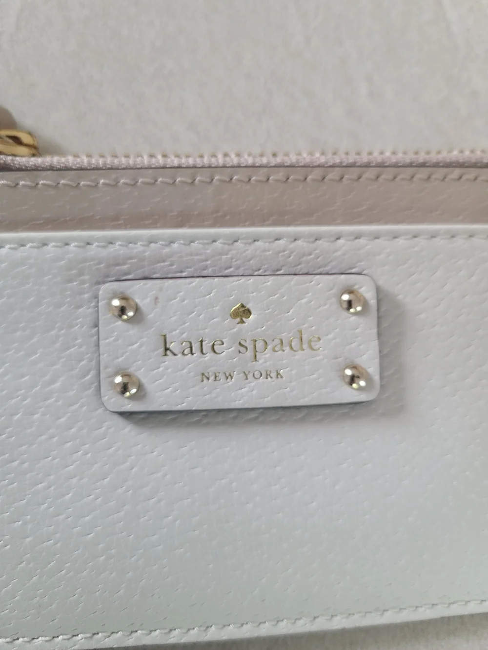NEW kate spade Beige Pebbled Leather Satchel with Matching Pouch and Cardholder